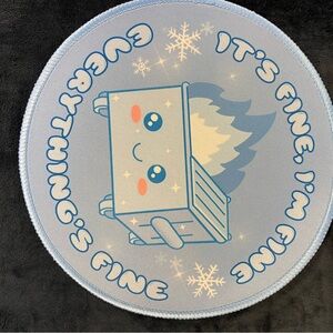 $3 ADD ON ITEM Frosty dumpster fire mouse pad